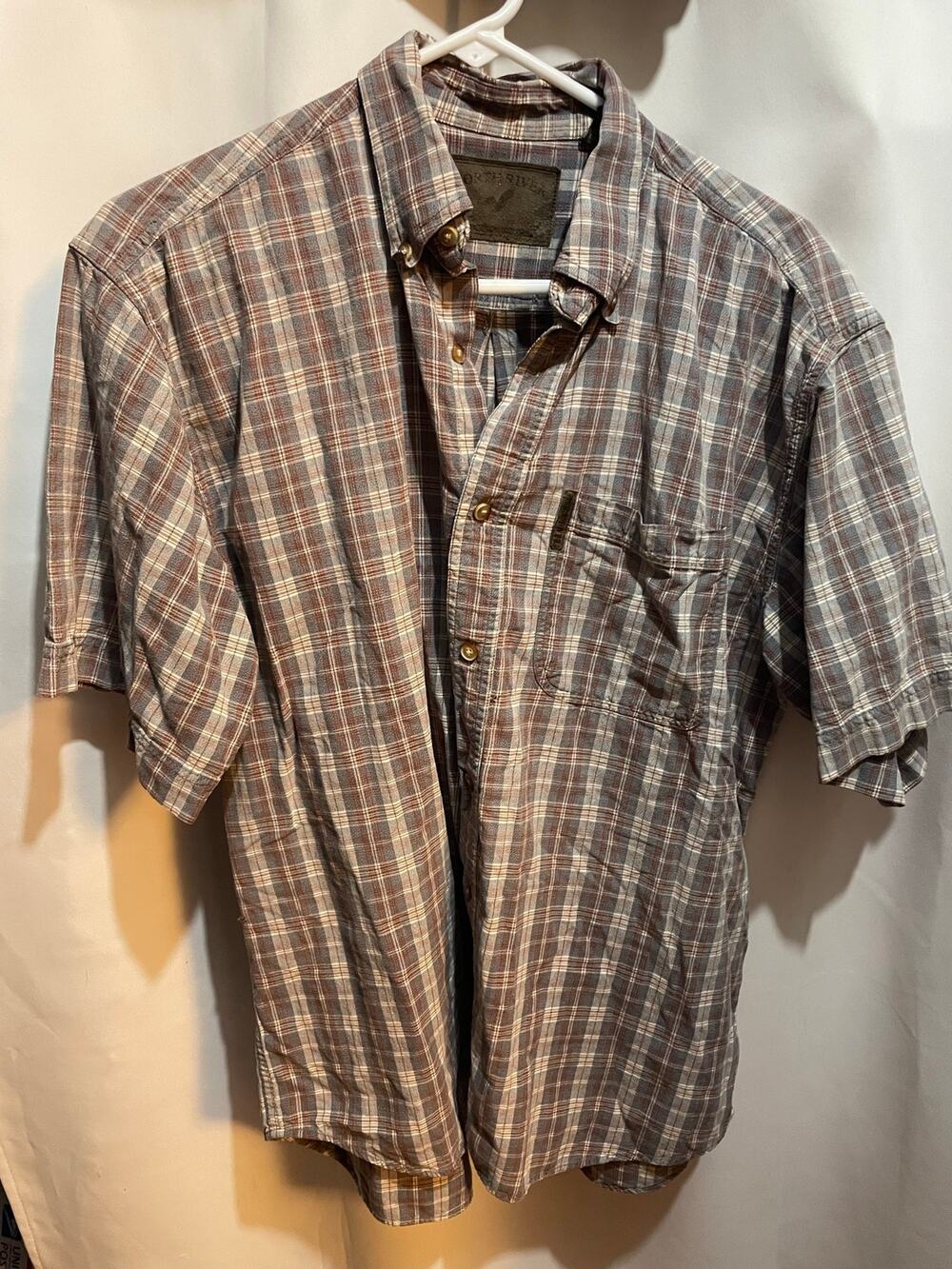 Medium north river short sleeve mens flannel